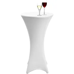 STEHTISCHHUSSE Stella Ø 70cm Weiß