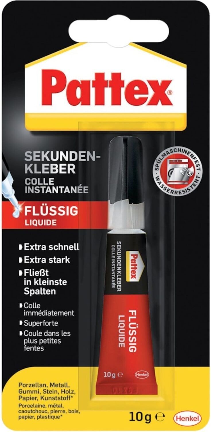 Pattex Sekundenkleber Blitz PSK3C 10g f.Ku./Porzellan f.Holz/Leder ; Henkel)