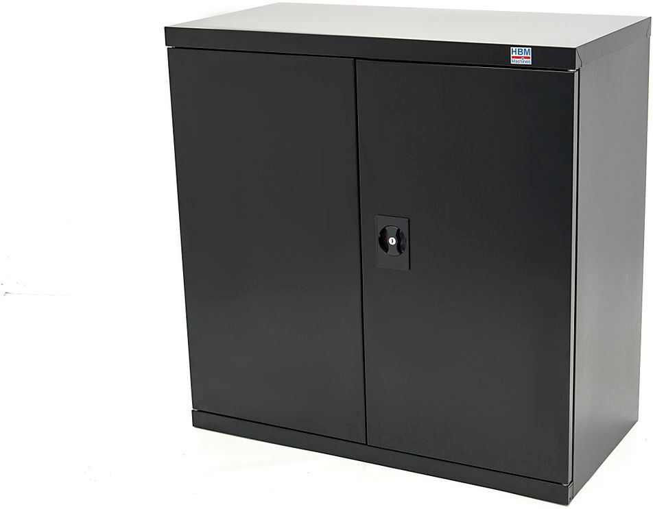 HBM Werkzeugschrank 90 x 45 x 90 cm mit 3 Einlegeböden schwarz