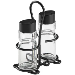 Salz- und Pfeffermenage Spice Line 3tlg. Glas Transparent Klar