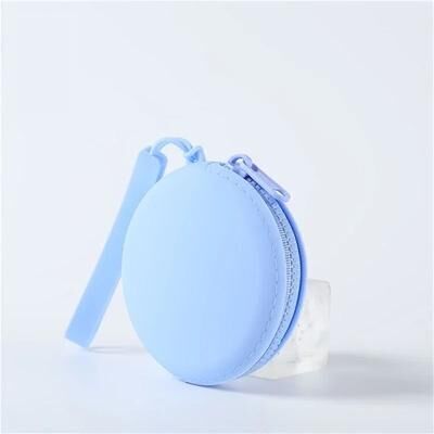 Uplifted Finds Silicone Pet Treat Pouch Portable Round Training Bag For Dogs And Cats light Blue
