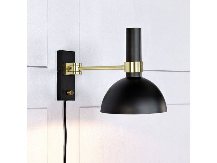 Larry Applique Murale Black/Brushed Brass - Markslöjd - Salon / séjour - Moderne - Métal - À ampoule unique