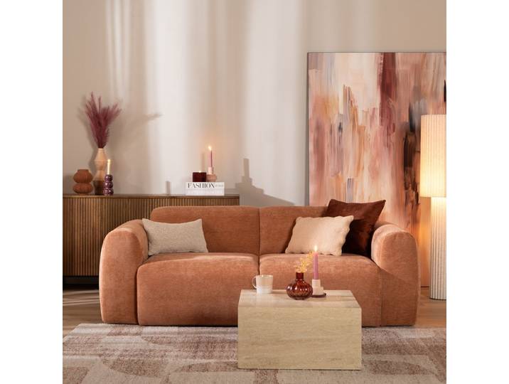 Bronx71 Sofa Maine 2,5 Sitzer Stoff terrakotta