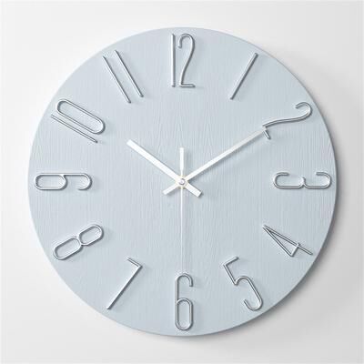 Discount Dollar Deals Wall Clock, Small Clock, Battery Powered Analog Clock, Home Office Bedroom Kitchen Classroom gray Gray 12 Inch