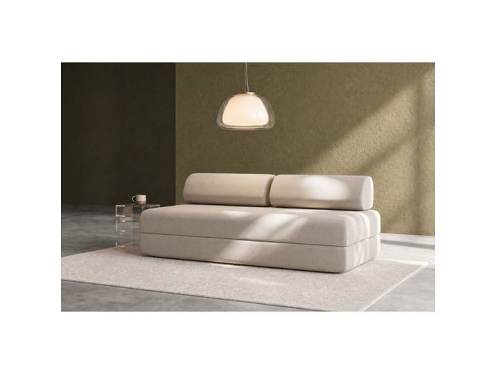 Canapé compressé convertible et modulable 3 places en beige