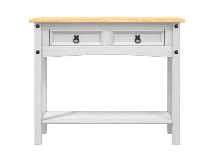 Table d'appoint Console Vidaxl Gamme Corona Pin mexicain Blanc 90x34 5x73 cm T61