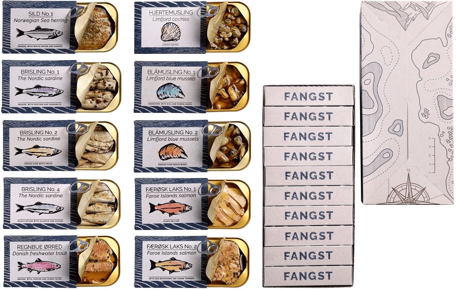 Fangst Explorer Gift Box 10 pcs - 5 à 100 g, 5 à 110 g