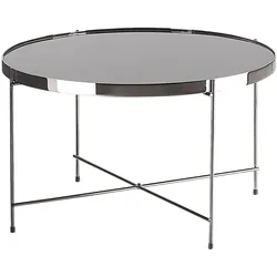 COUCHTISCH Glass chwarz/silber 63cm Lucea