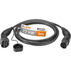 Lapp Mobility, Elektroauto Ladekabel, Ladekabel (Typ 2, 22 kW, 32 A, 3 m)