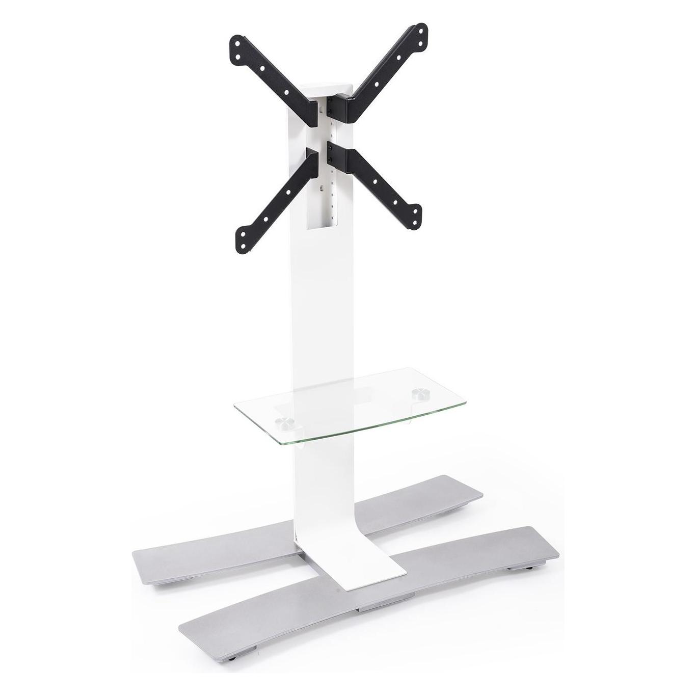 Erard WILL 1050 L mobiler TV Standfuss mit Ablage 30-65 Zoll, weiss (30 kg, 30" - 65") (039021)