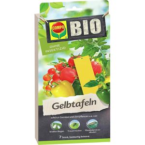 Compo Gelbtafeln Bio 1733302004, 10 x 22 cm, zum Hängen, gegen Trauermücken und andere Schädlinge, 7 Stück