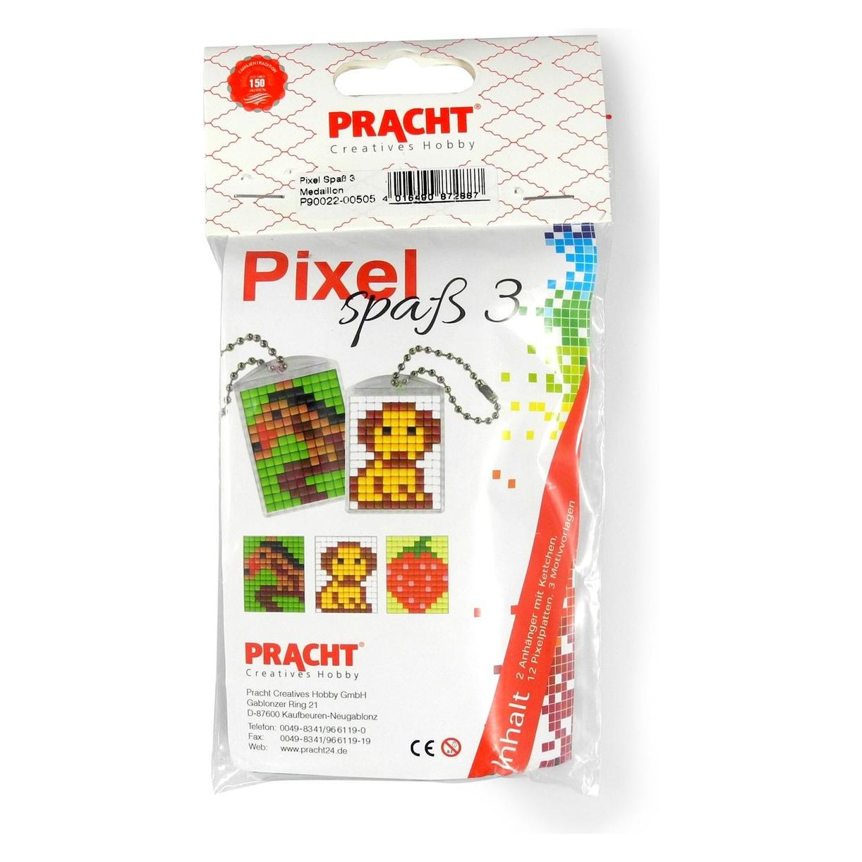 Magni Pixel P90022-00505 Lustiges Bastelset 3, zum Gestalten von 2 Schlüsselanhängern (Medaillons) für Kin (P90022-00505)