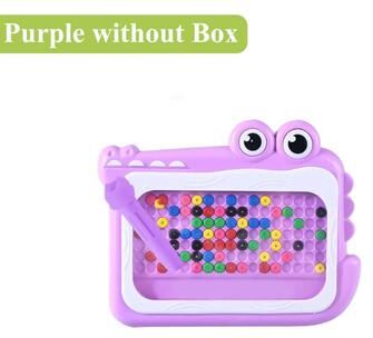 Uplift Picks Kids Magnetic Beads Doodle Board Montessori Drawing Puzzle Toy purple Without Box