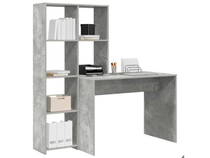 ShieldPro®Meuble ordinateur/Bureau PC - CLOUD - Cabinet de Bureau Gris béton 138 5x55x143 cm - Bois d'ingénierie 7098966
