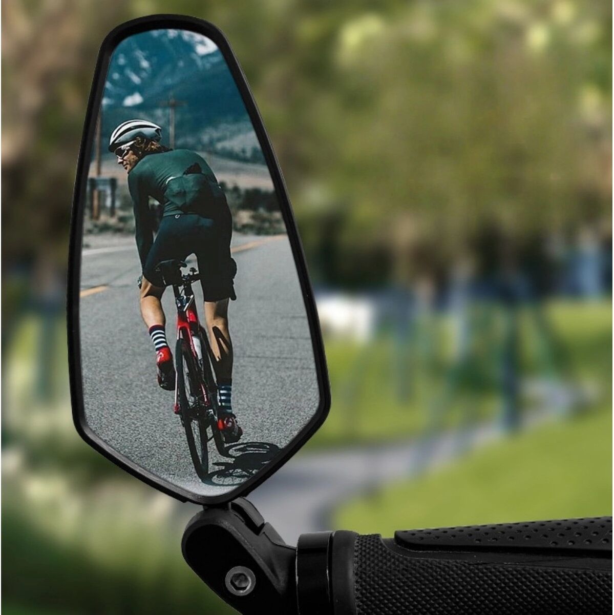 INF Rétroviseurs de vélo Rhombus - Réflecteurs de guidon réglables à 360° pour la sécurité cycliste