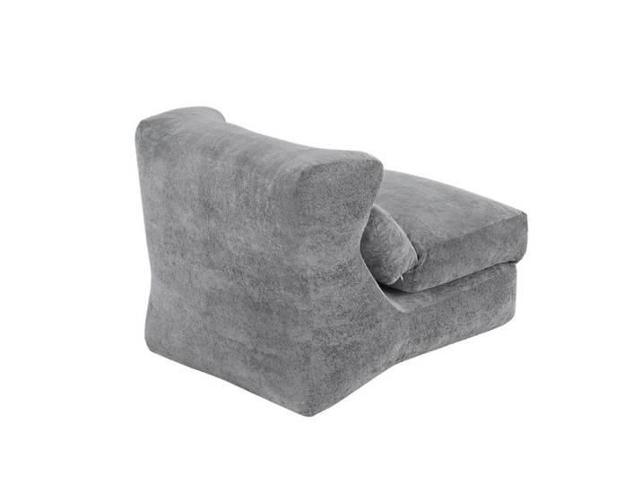 Fauteuil convertible 1 place gris – mousse – tissu – relaxation