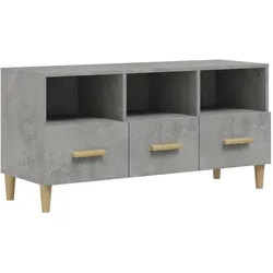 vidaXL TV-Schrank Betongrau 102x36x50 cm Holzwerkstoff