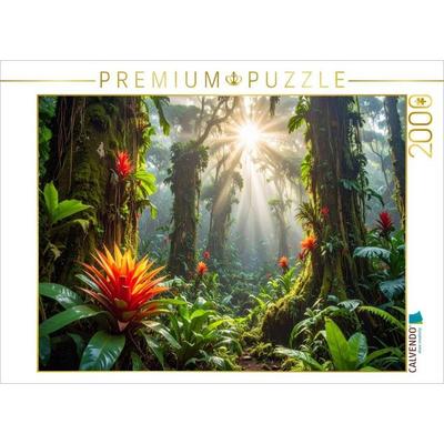 CALVENDO Puzzle Dschungellandschaft mit Bromelien | 2000 Teile Lege-Größe 90x67cm Foto-Puzzle für glückliche Stunden
