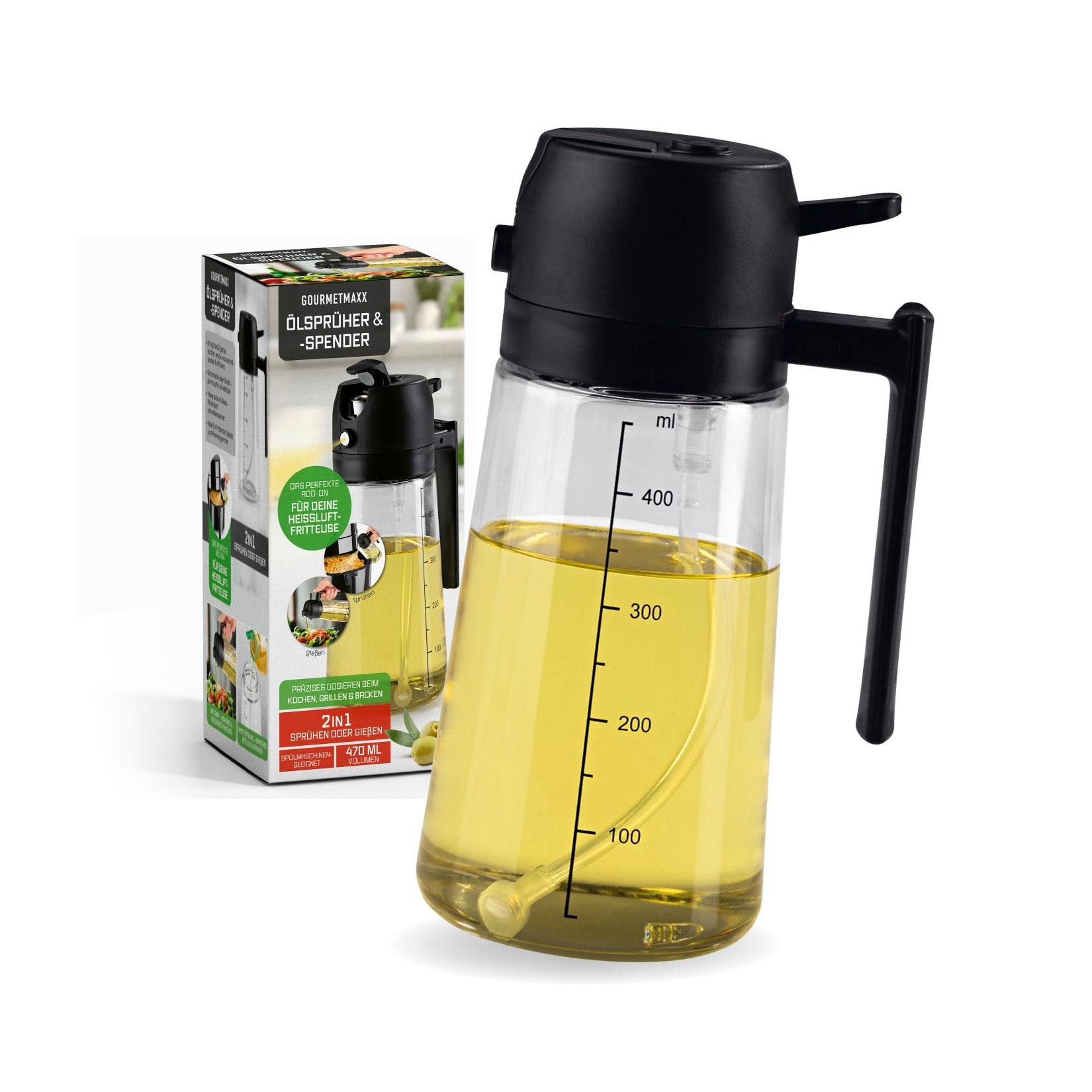 GOURMETmaxx Ölsprühflasche 470ml schwarz