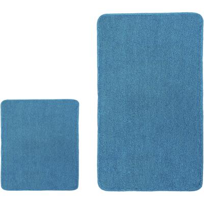 Badematte KLEINE WOLKE "RELAX, Badvorleger, Badezimmer Teppich", blau (pazifik), H:30mm, Polyacryl, Badematten, Badematte, Badteppich, meliert, rechteckig, rund & als Set erhältlich