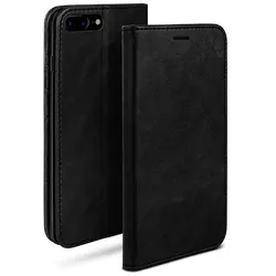 moex Casual Case iPhone 8 Plus Hülle klappbar Leder Optik