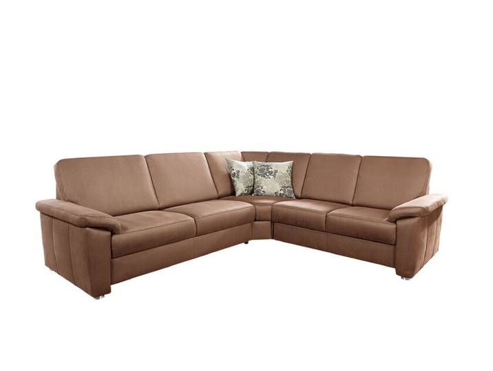 Ecksofa Genk Stoffbezug Mandelbraun