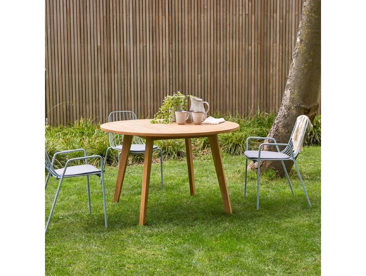 Outdoor Tisch aus massivem Teak 6 Pers. - Natur - Teak