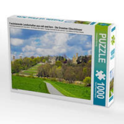 CALVENDO Puzzle Faszinierende Landschaften aus nah und fern - Die Dresdner Elbschlösser 1000 Teile Lege-Größe 64 x 48 cm Foto-Puzzle Bild von