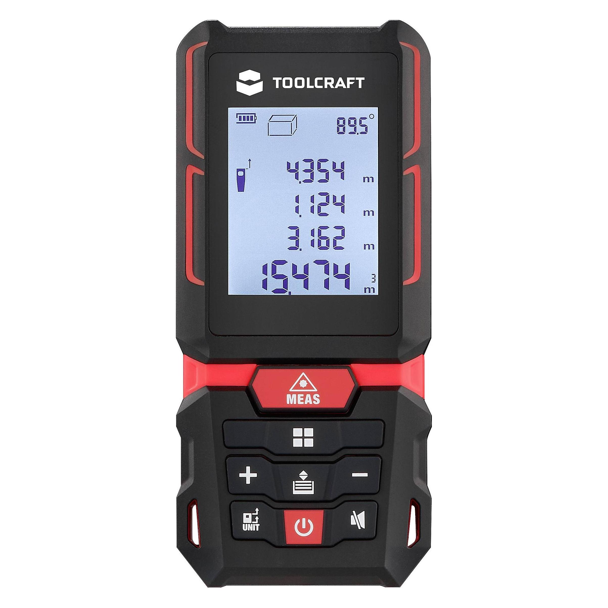 Toolcraft Laser-Entfernungsmesser (60 m, Laserentfernungsmesser) (TO-9624606)