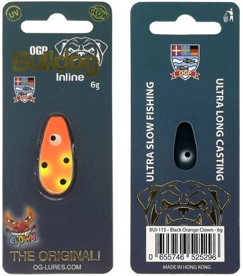 OG Lures Bulldog Inline-Black Orange Clown-4 Gr.