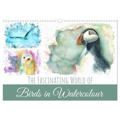 The Fascinating World of Birds in Watercolour (Wall Calendar 2027 DIN A3 landscape), CALVENDO 12 Month Wall Calendar