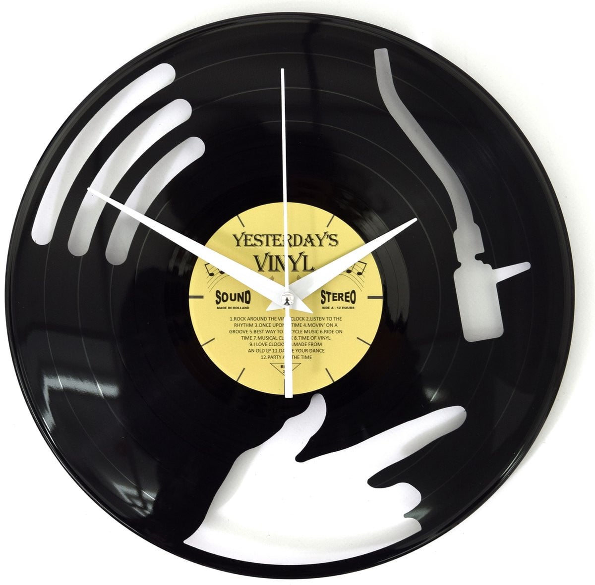 Analoge wandklok met Disc Jockey thema voor volwassenen