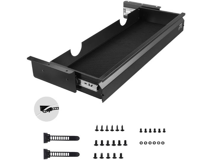VEVOR Onder Bureau Lade met Plank Onderbouw Bureau 740x235x107mm 1-Compartiment