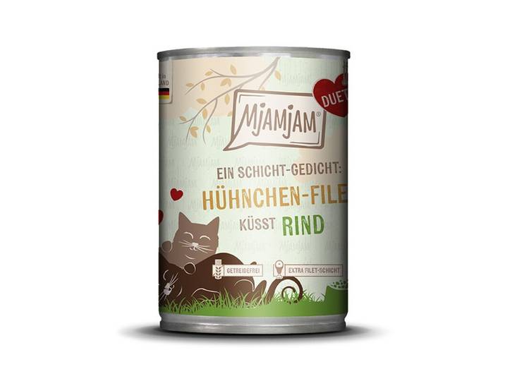 MjAMjAM Duett Culinary Nourriture humide pour chats Poulet Bœuf 390 g