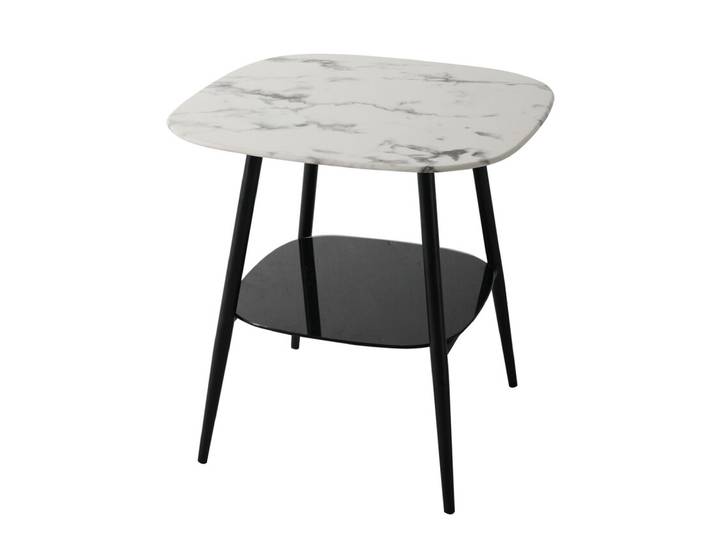 Couchtisch 55 x 55 cm schwarz /weiß