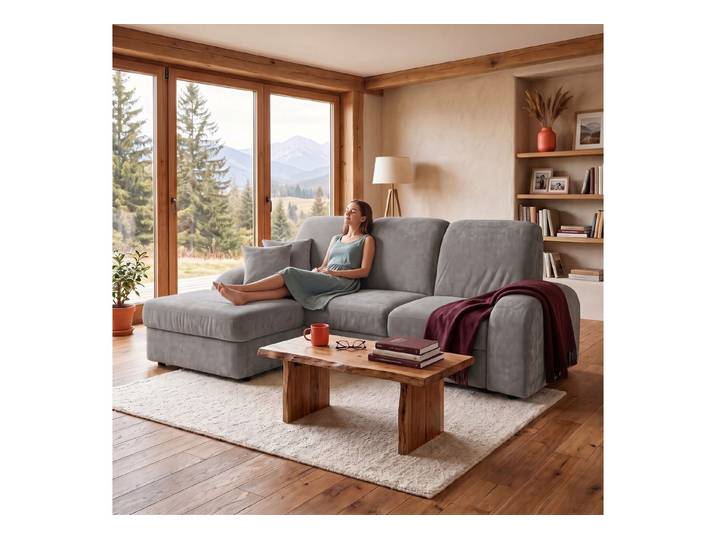Muffo Ecksofa Vibe S, Bequeme hohe Rückenlehne