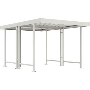 WSM Fahrradunterstand Leipzig L42, grauweiß, aus Metall, offen, (B/T) 287 x 440cm