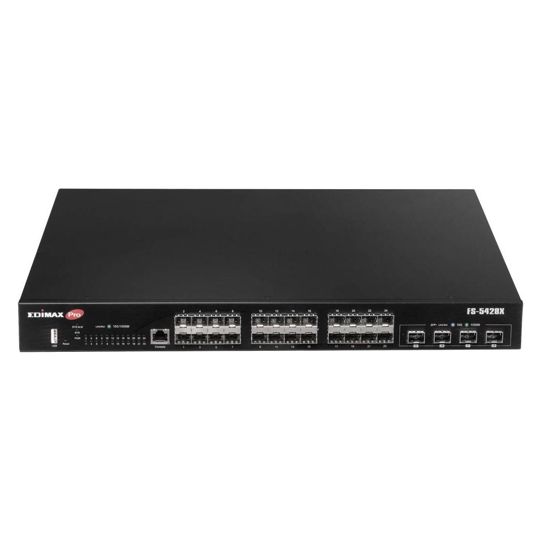 edimax Switch 24 Gigabit SFP-Ports + 4 10GbE SFP+-Ports (28 Ports) (FS-5428X)