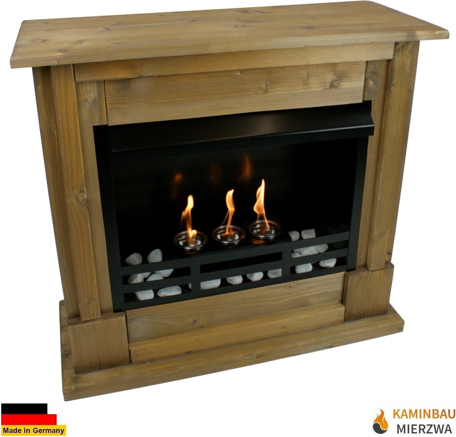 Ethanol und Gelkamin Kamin Modell Rafael Premium Eiche