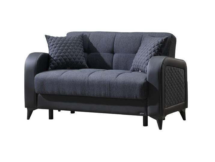 Einzelsofa anthrazit Schlaffunktion ausziehbar 2-Sitzer 150 cm - RIZA