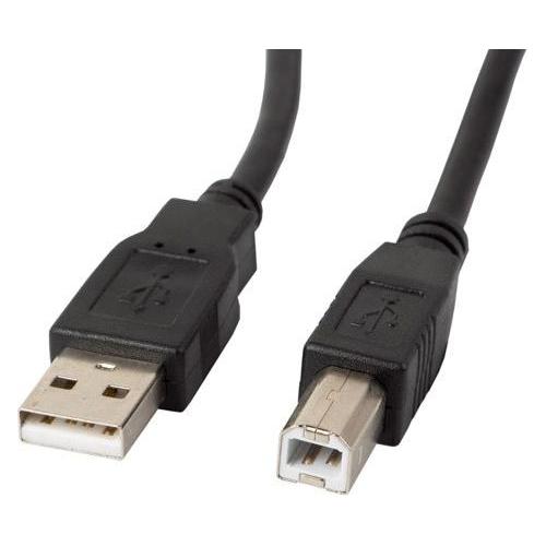 Lanberg CA-USBA-10CC-0005-BK USB Kabel USB 2.0 USB B (0.50 m, USB 2.0) (CA-USBA-10CC-0005-BK)