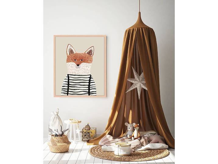 Tableau déco Fox 53 x 63cm Multicolore