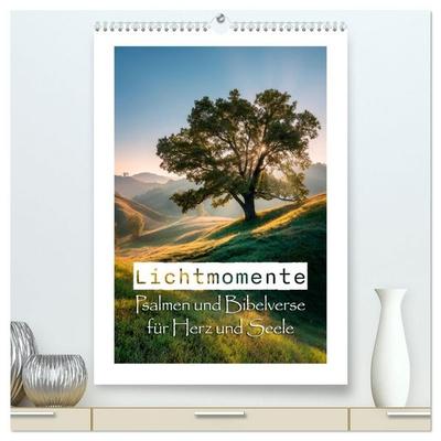 Lichtmomente - Psalmen und Bibelverse für Herz und Seele (hochwertiger Premium Wandkalender 2027 DIN A2 hoch), Kunstdruck in Hochglanz
