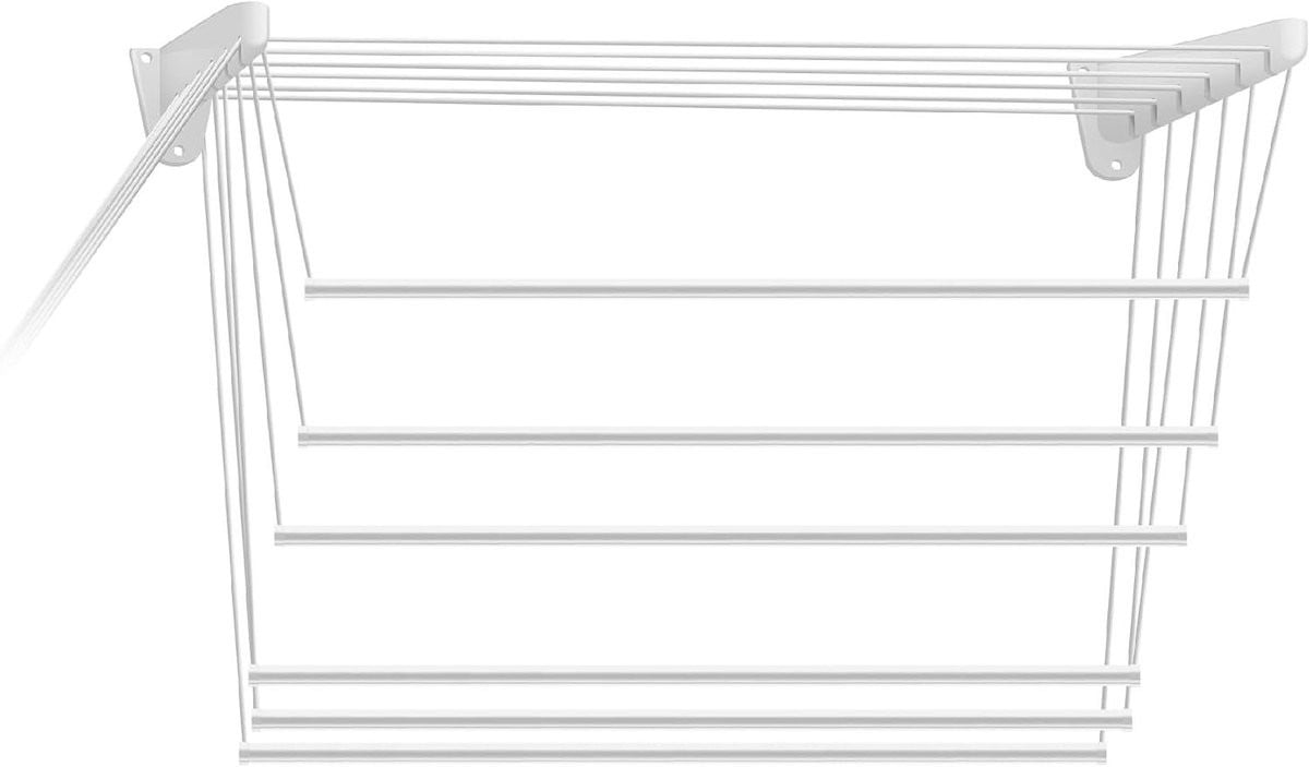 Droogrek Wand en Plafond - Ruimtebesparend Ophangsysteem voor Kleding - 100 cm - Veelkleurig