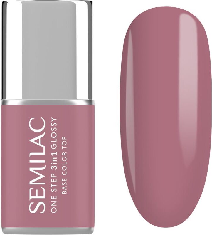 Semilac One Step 3in1 Glossy gel nail polish shade 201 Earth Pink 7 ml