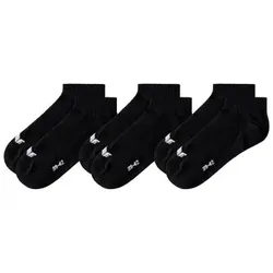 Erima 3-Pack Füßlinge Herren - schwarz - 35-38
