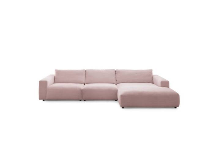 Musterring Lucia 3,5 Sitzer Ecksofa mit Bezug in Cord - Cord rosa - rechts Modern, Zeitlos