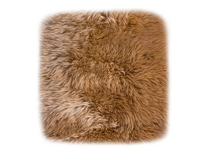 Coussin d’assise peau de mouton Marron/Cognac 34 x 4 x 34cm Peau de mouton