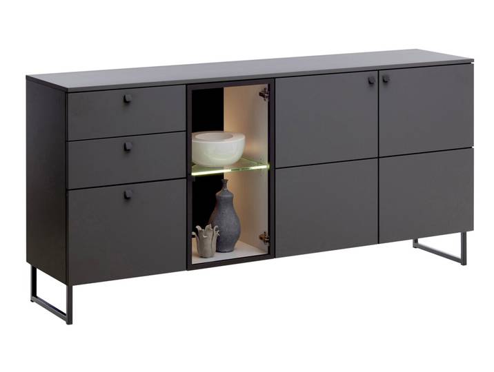 Valdera Sideboard LUGANO, dunkelgrau, Holz