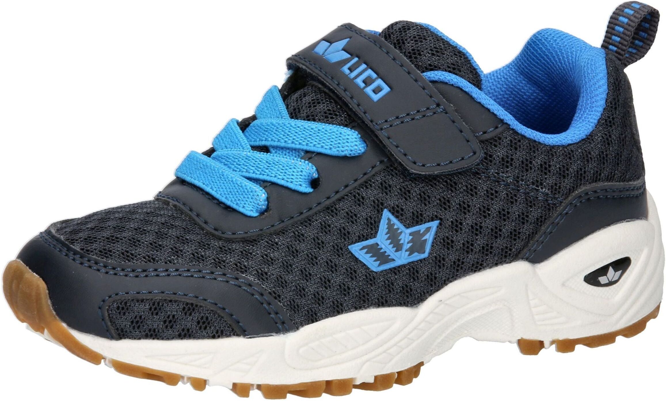 Hallenschuh LICO "Sportschuh Bronte VS", Mädchen, Gr. 34, blau, Synthetik, Schuhe Hallenschuh blau 34